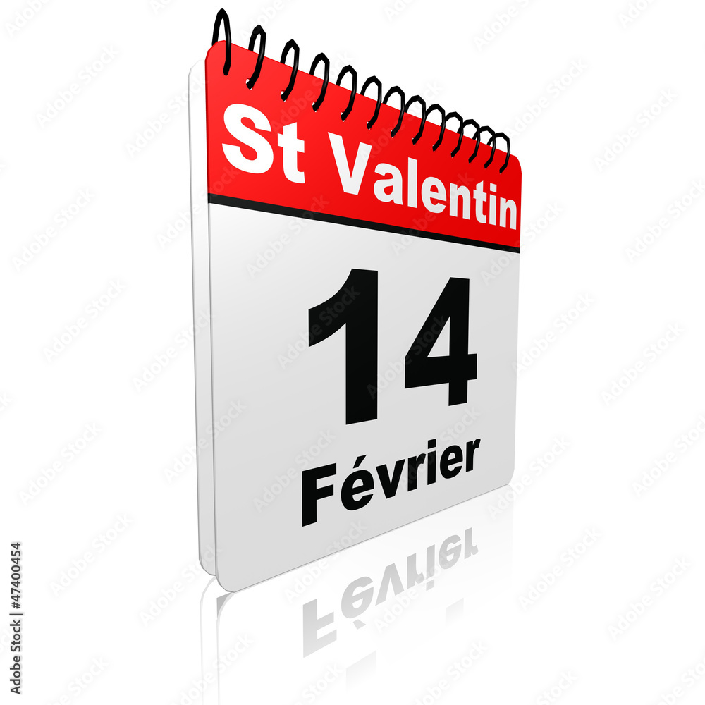 Ephéméride jour de fête : saint valentin Illustration Stock ...