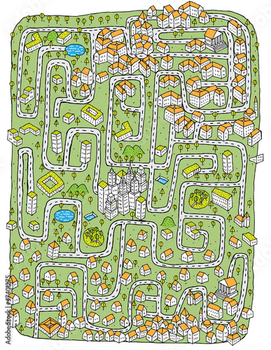 Urban Landscape Maze Game