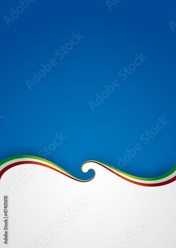 Background wave italian flag