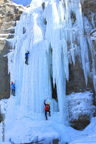 Ice climbing the North Caucasus. © vetal1983