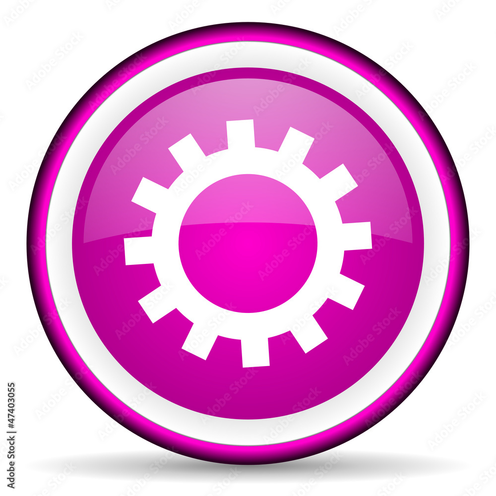 gears violet glossy icon on white background gears violet glossy icon on white background