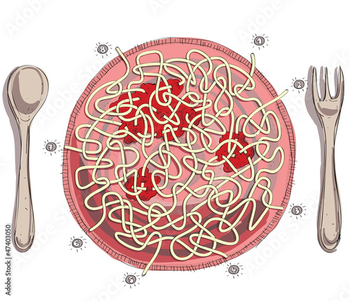 Spaghetti Maze Game