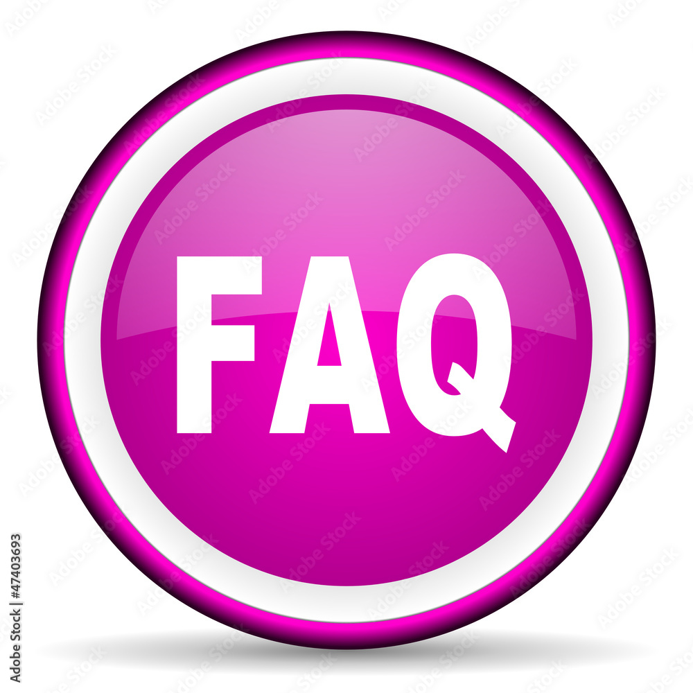 faq violet glossy icon on white background faq violet glossy icon on white background
