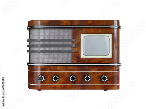 Retro TV Set. 3D isolated