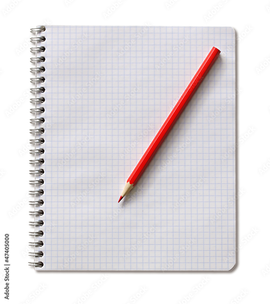 notepad and red pencil notepad and red pencil