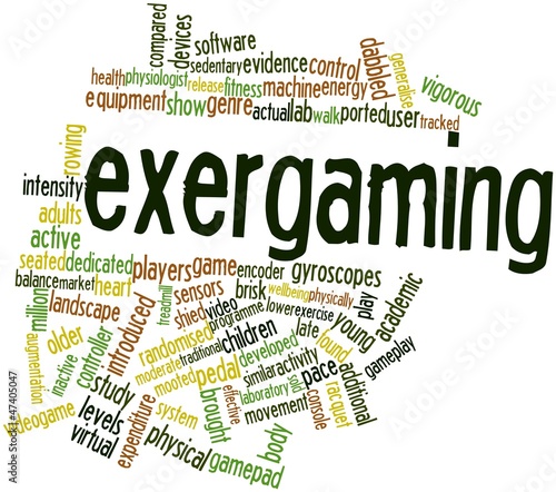 Obraz na płótnie Word cloud for Exergaming