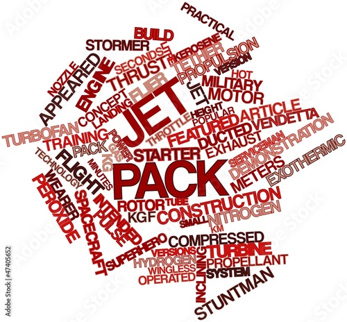 Word cloud for Jet pack photo