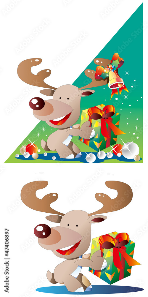 Fototapeta premium トナカイのクリスマス