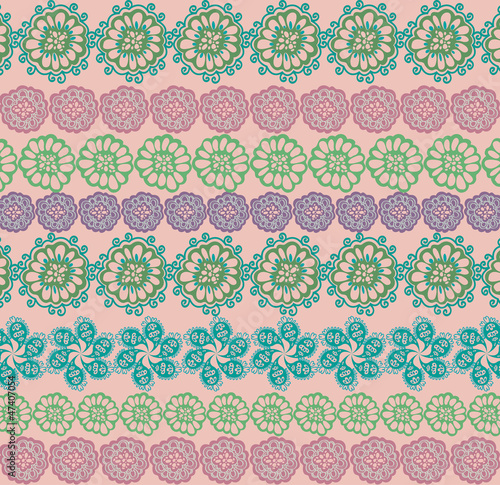 Ornate pattern with flowers