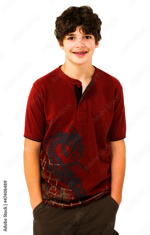 Fototapeta premium Standing boy posing