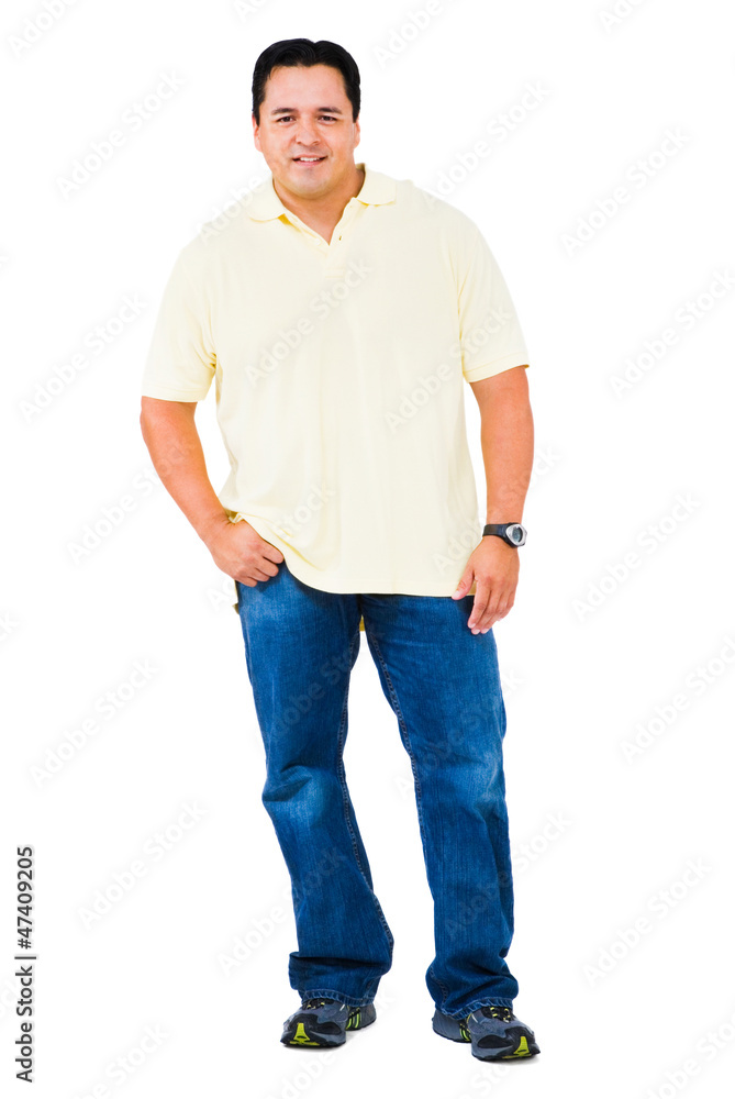 Happy man with hands in pockets Happy man with hands in pockets