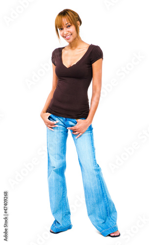 Smiling young woman standing