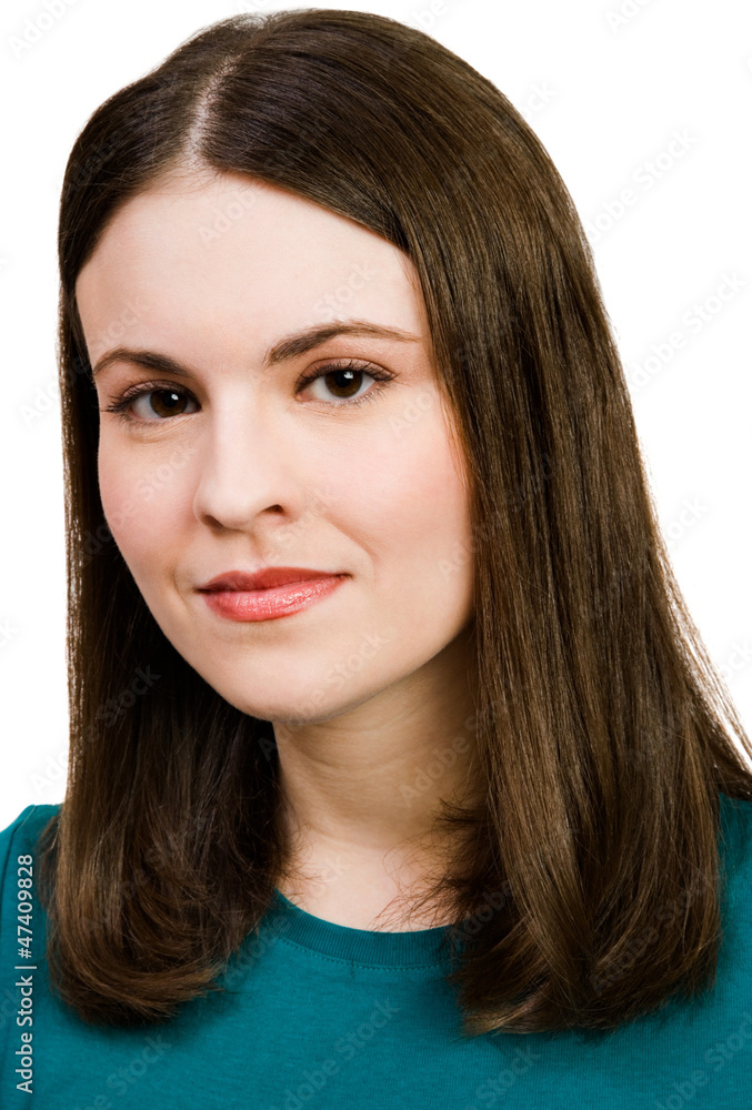 Naklejka premium Woman smirking