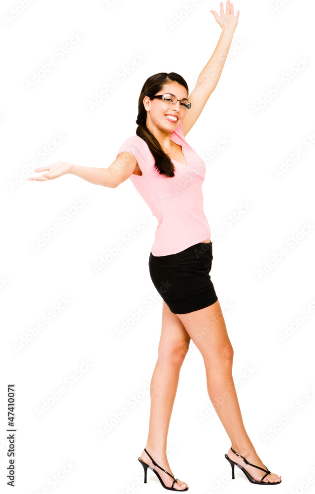 Mid adult woman dancing Mid adult woman dancing