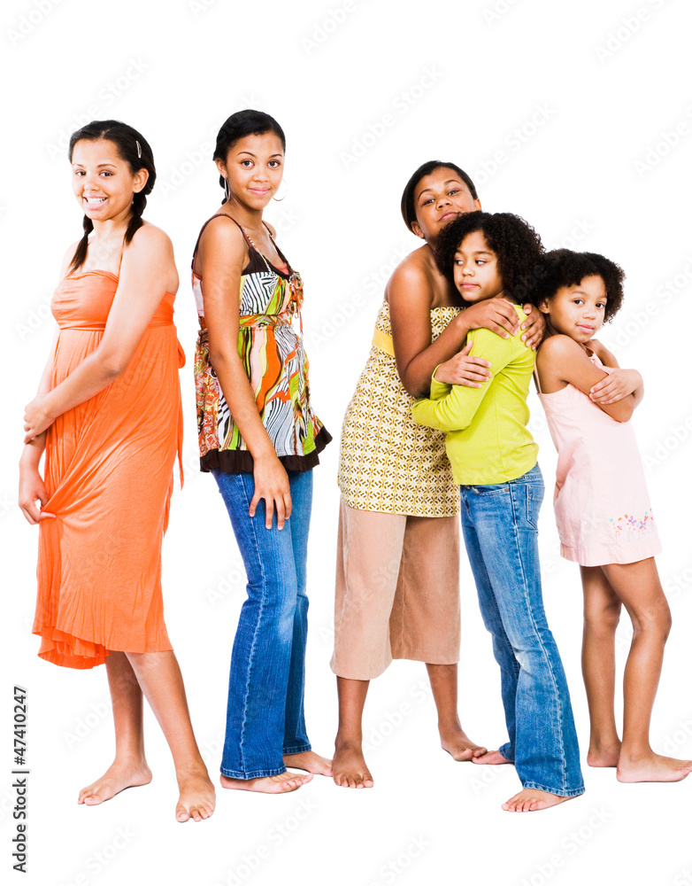 Fototapeta premium Five friends standing
