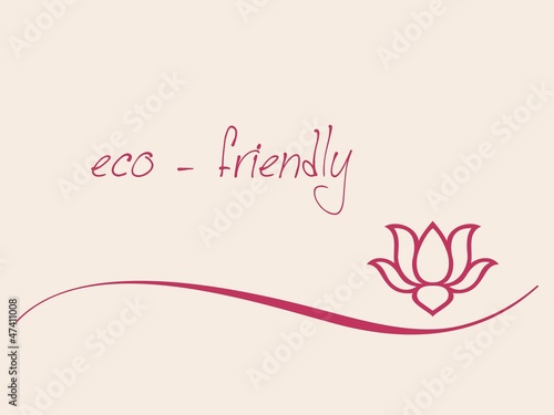 Fototapeta Naklejka Na Ścianę i Meble -  water lily , Buddha, Eco friendly business logo design