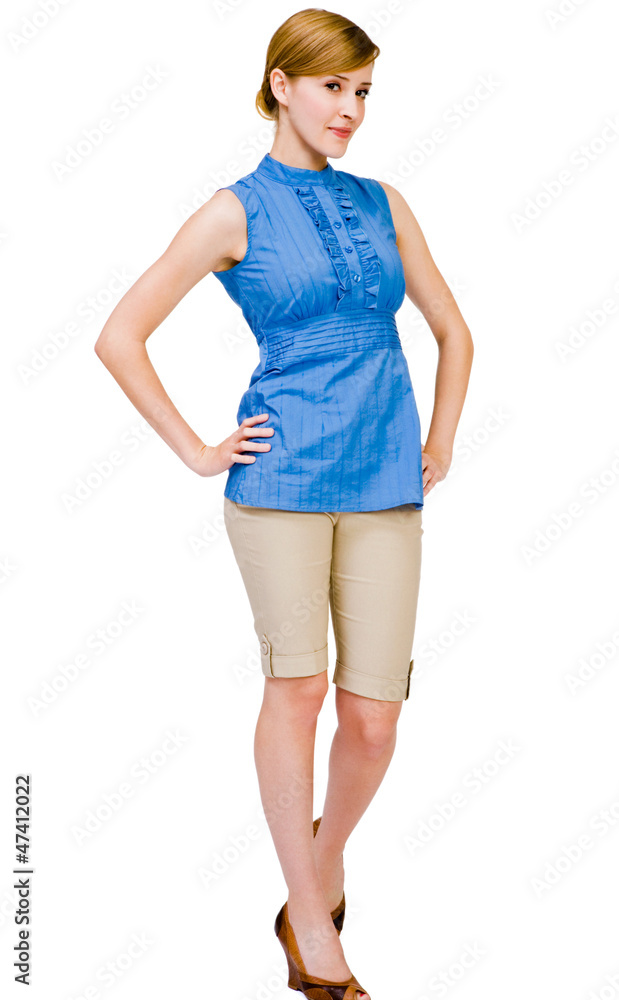 Smiling woman posing Smiling woman posing