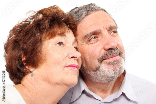 senior couple faces portsenior couple faces portrait