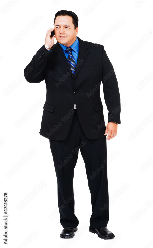 Businessman talking on mobile phone Businessman talking on mobile phone