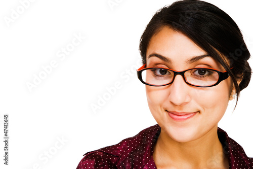 Smiling woman posing