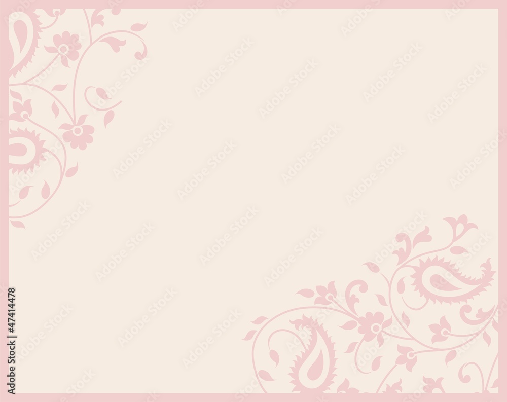 wedding template design, paisley floral pattern , India