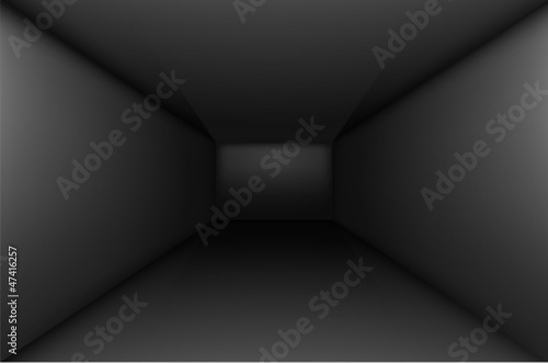 Black empty room