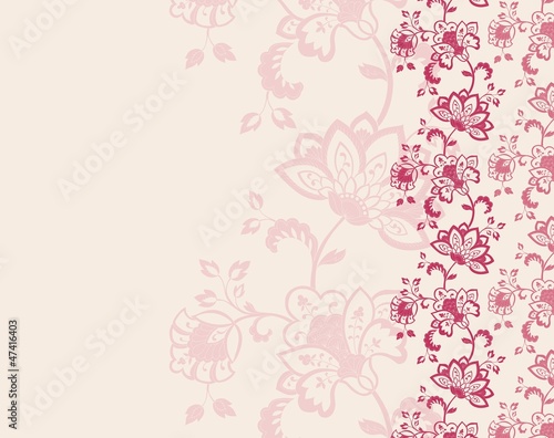 wedding template design, paisley floral pattern , India