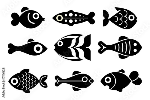 Fish icon set