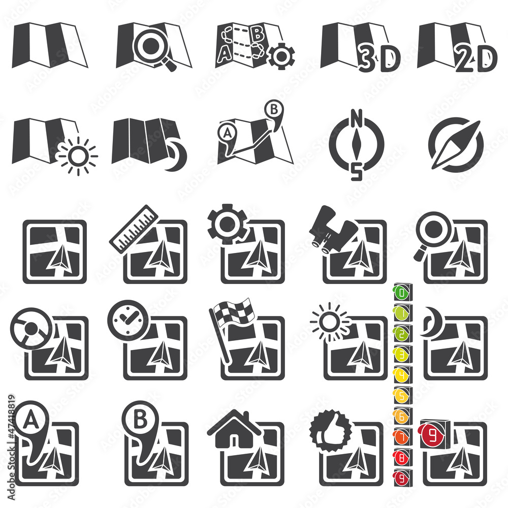 Set of navigational icons Set of navigational icons