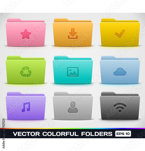 Vector Different Kinds of Folders