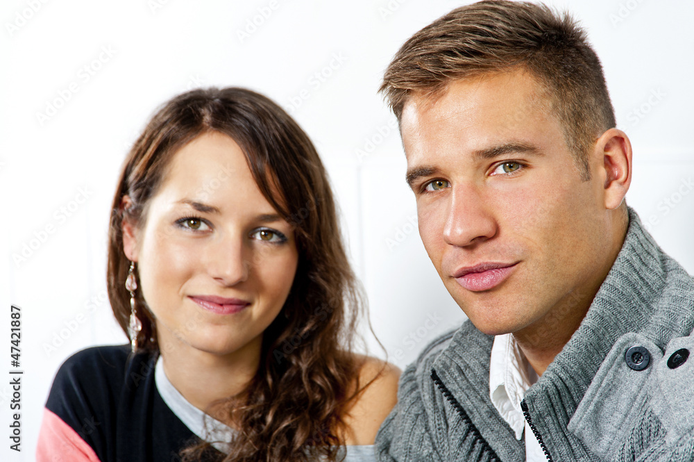 Couple on date in restaurant man and woman Couple on date in restaurant man and woman