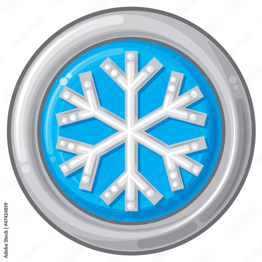 snowflake sign button snowflake sign button