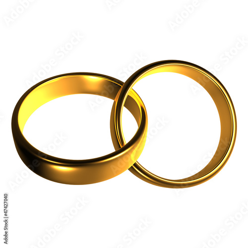 couple of gold wedding rings