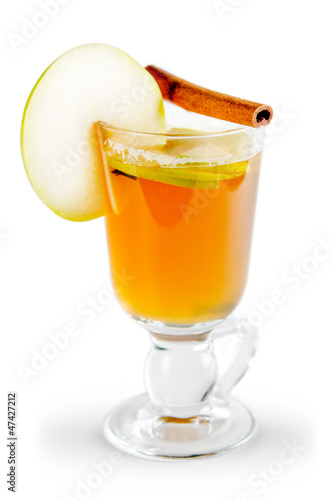 mulled wine isolated on white background