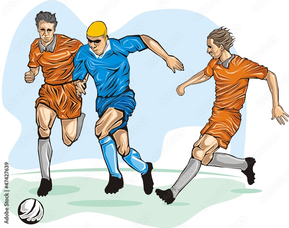 Naklejka premium Jogadores de futebol