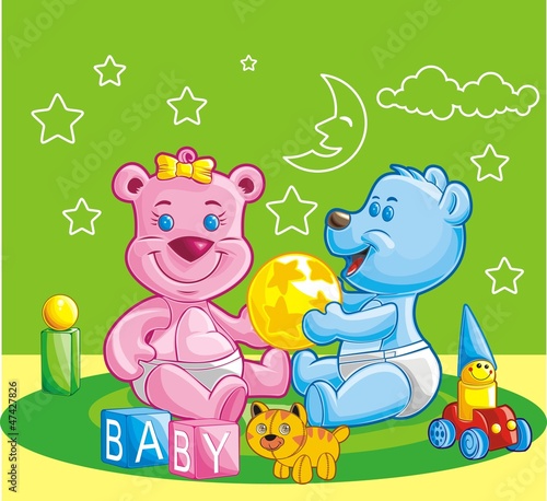 Ursinhos brincando