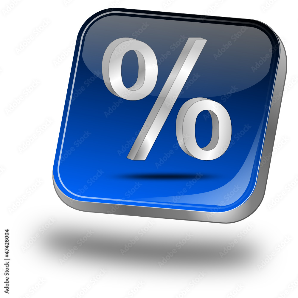 Obraz premium Button mit Prozent Symbol