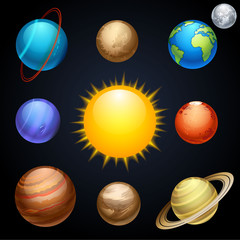 Fototapete Kosmos Planeten im dunklen Universum  © kolopach