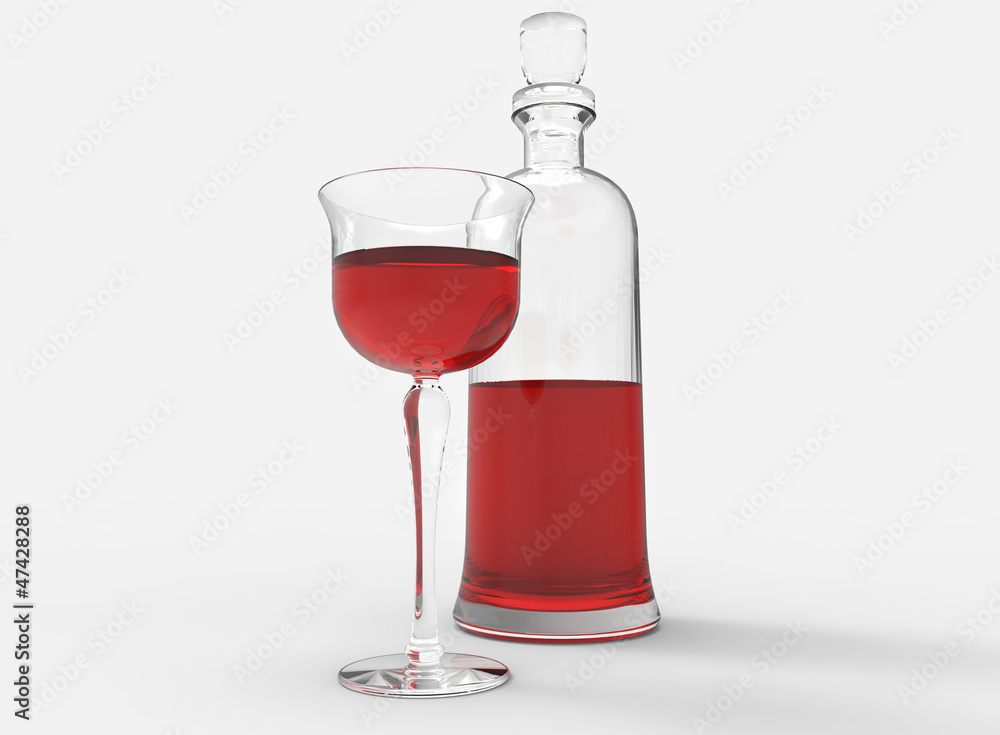 Red Wine Glass And Bottle Red Wine Glass And Bottle
