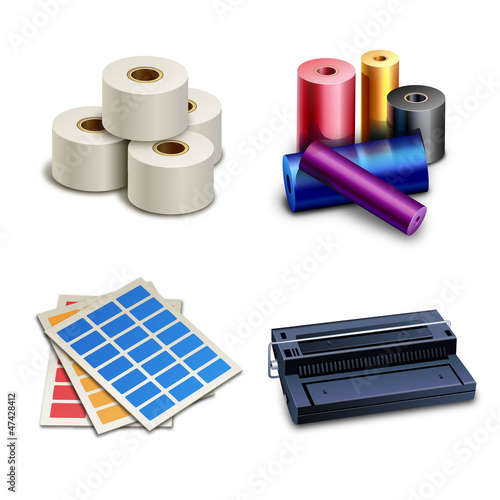 Print icon set