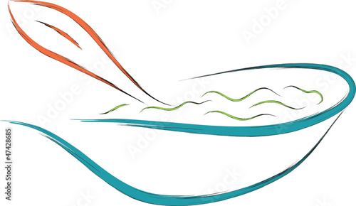 vector soup food illustration