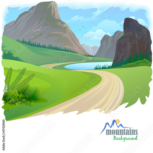 Road and Rocky Hills