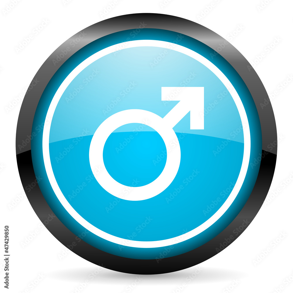 sex blue glossy circle icon on white background sex blue glossy circle icon on white background