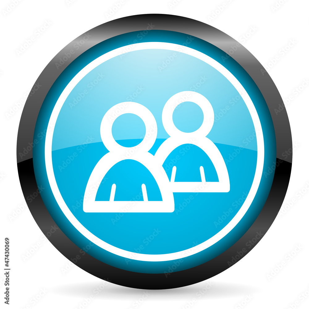 forum blue glossy circle icon on white background forum blue glossy circle icon on white background