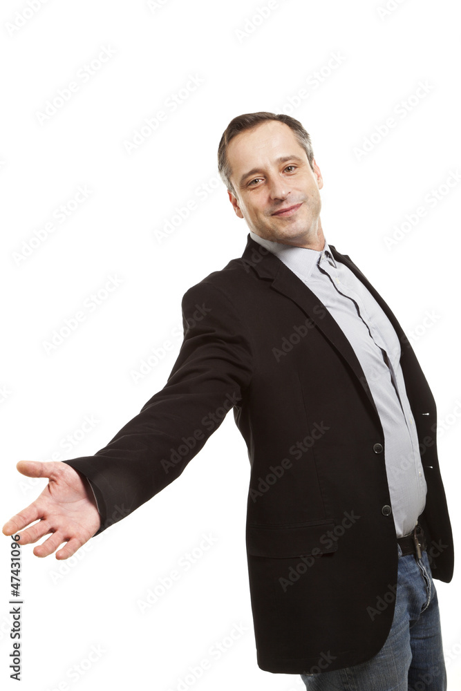 portrait of adult man, isolated on white background portrait of adult man, isolated on white background