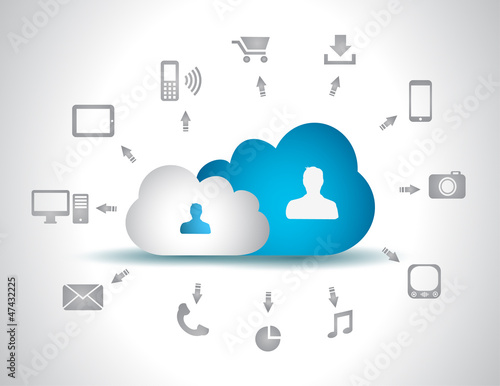 Cloud Computing concept background