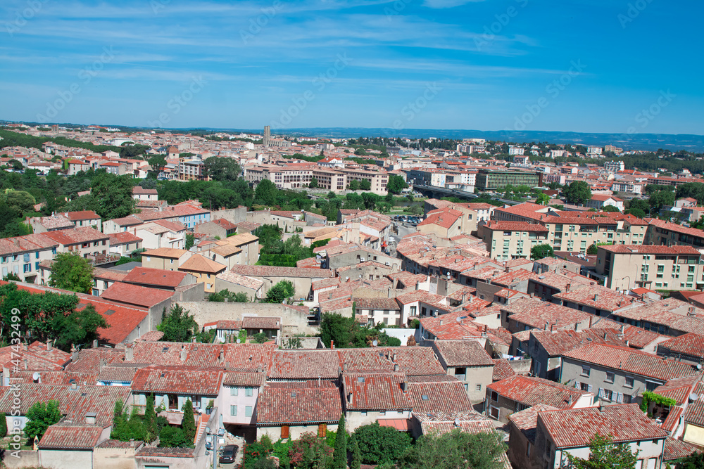 view of city of Carcassonne, France