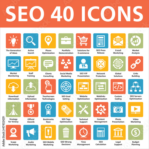 SEO 40 Icons