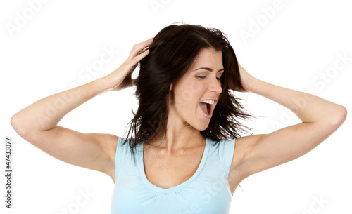 woman shouting