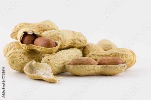 Peanuts kernel isolated on white